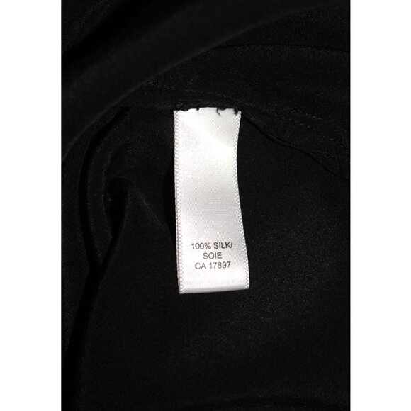 BANANA REPUBLIC 100% Silk Half-Sleeve Blouse in Black - Size S - Picture 10 of 14